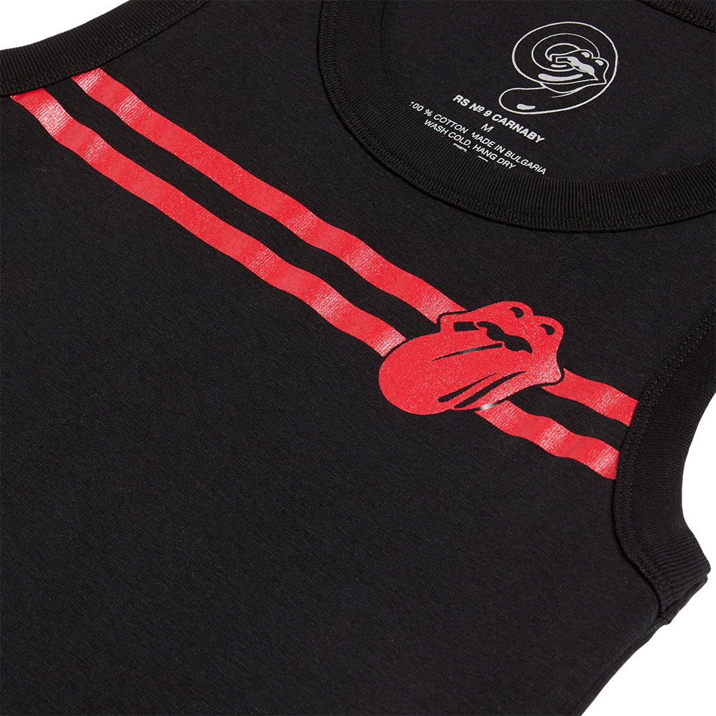 RS No. 9 - Classic Racer Stones Logo Black Vest Shirt