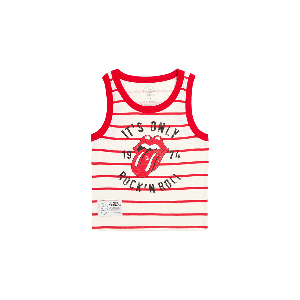 RS No. 9 - It's Only Rock n Roll Red & White Striped Tank Top