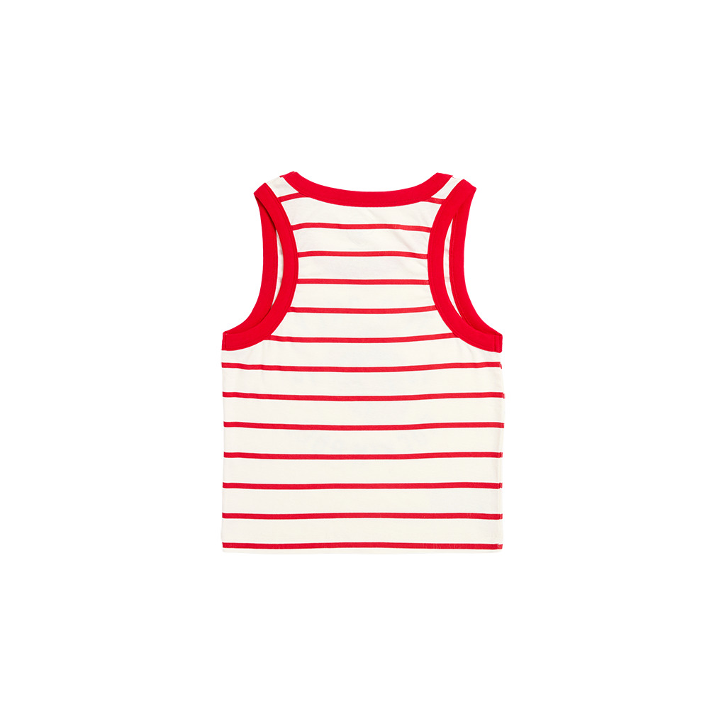 RS No. 9 - It's Only Rock n Roll Red & White Striped Tank Top