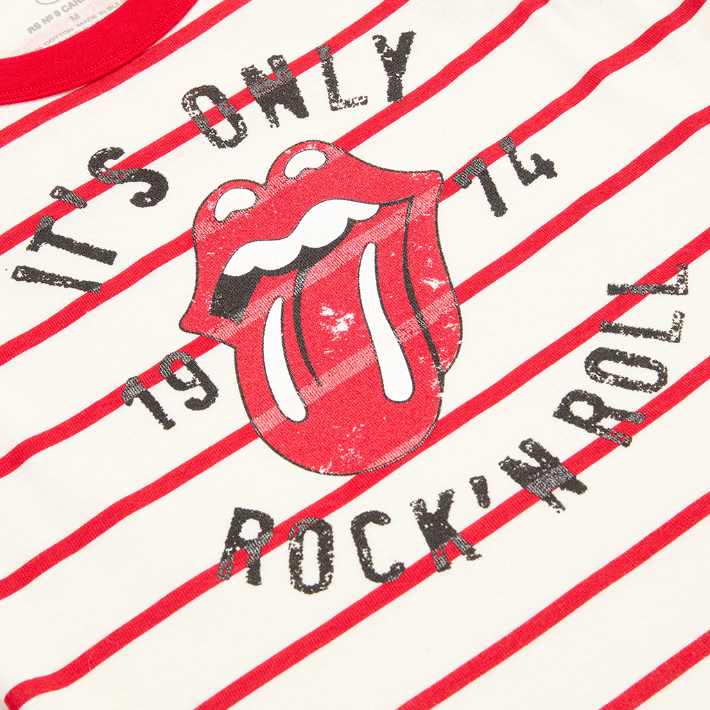 RS No. 9 - It's Only Rock n Roll Red & White Striped Tank Top