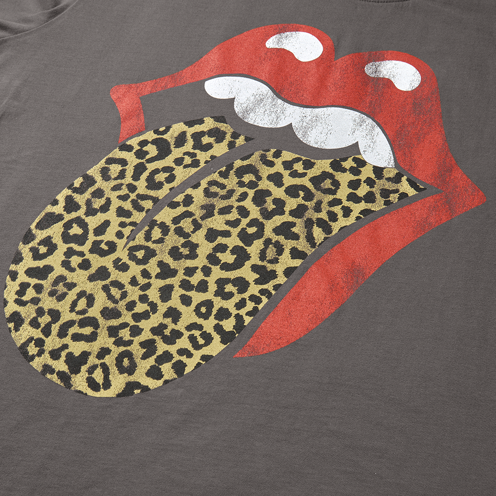 The Rolling Stones - LEOPARD TONGUE FITTED T-SHIRT