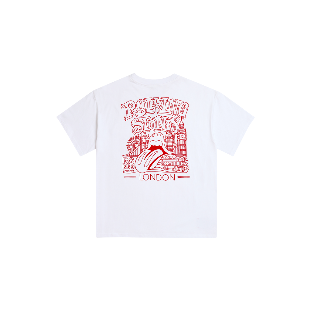 RS No. 9 - RS No. 9 London Graphic Oversized White T-Shirt