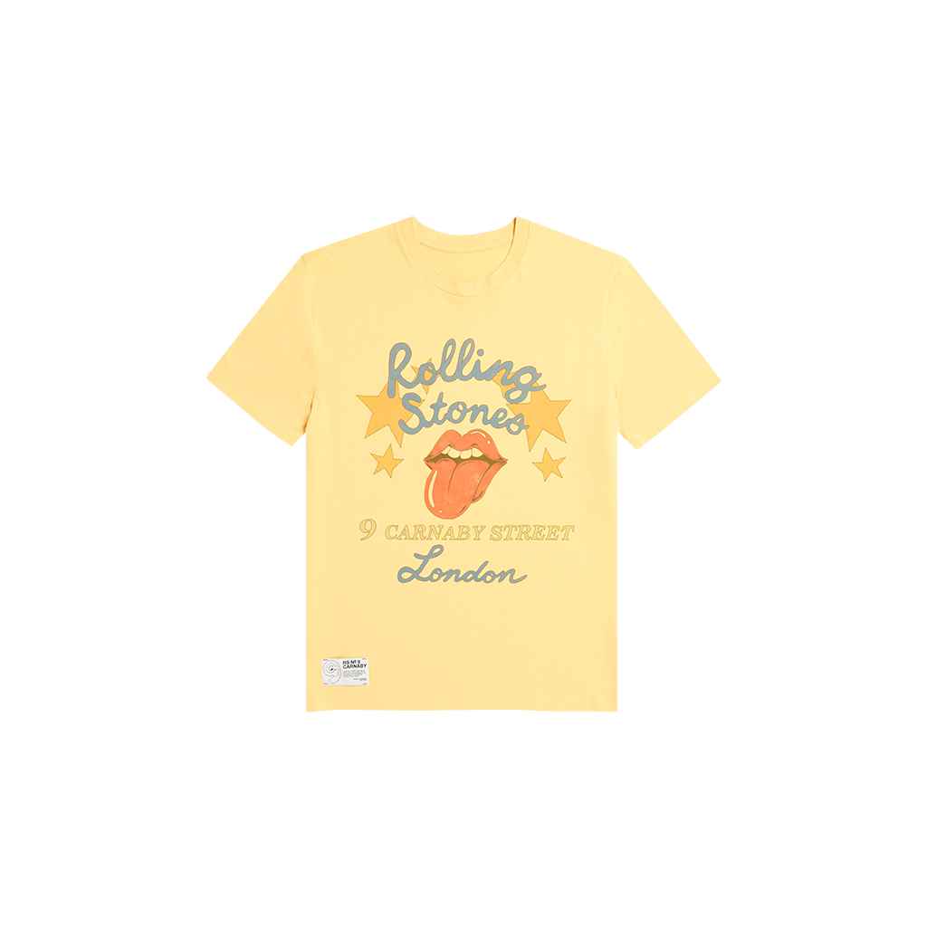 RS No. 9 - Rolling Stones Star Burst Logo Yellow T-Shirt