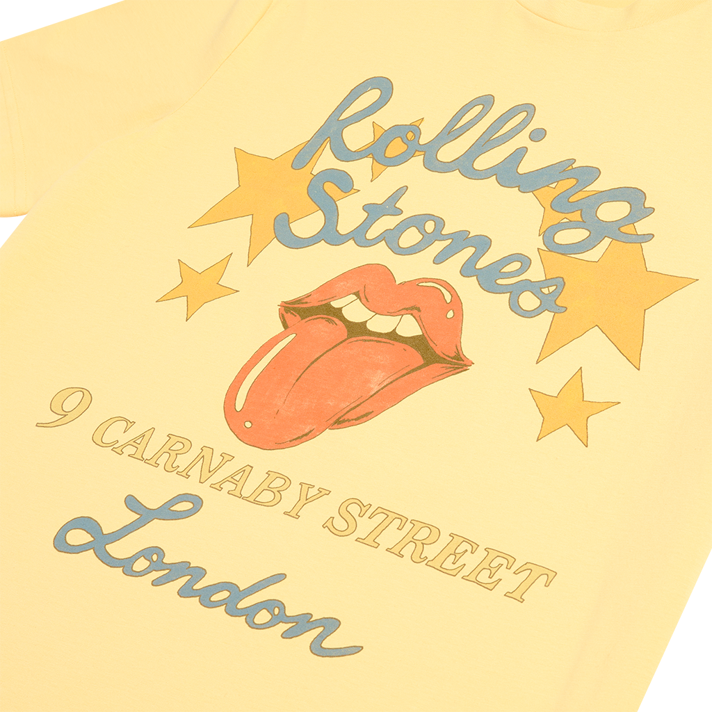 RS No. 9 - Rolling Stones Star Burst Logo Yellow T-Shirt