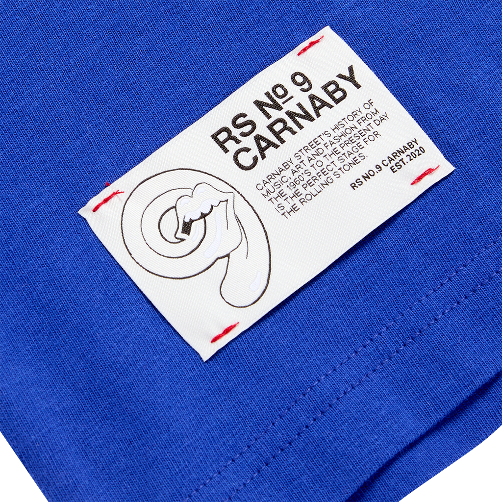 RS No. 9 - Rolling Stones Union Jack Crooked Logo Blue T-Shirt