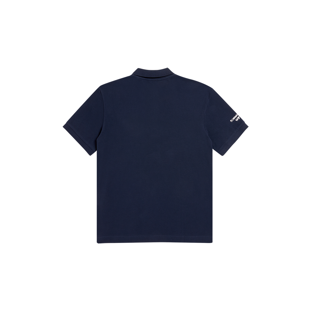 RS No. 9 - Scorching Stones Tongue Embroidered Navy Polo Shirt