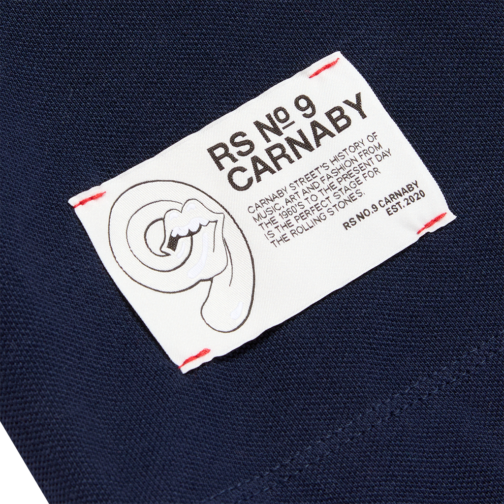 RS No. 9 - Scorching Stones Tongue Embroidered Navy Polo Shirt