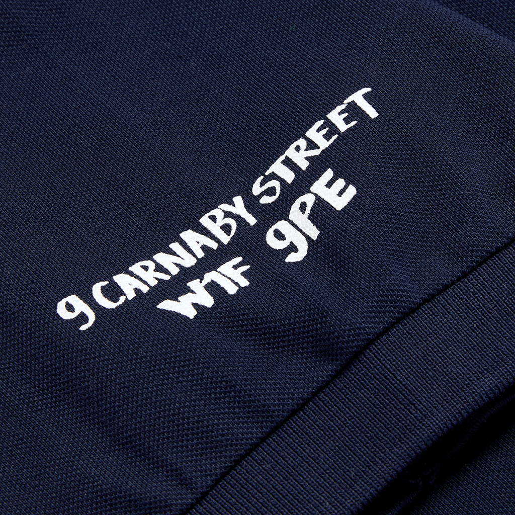 RS No. 9 - Scorching Stones Tongue Embroidered Navy Polo Shirt