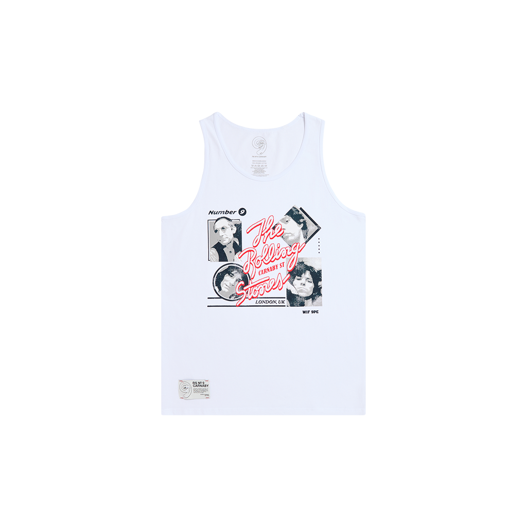RS No. 9 - Stones Band Photo White Vest
