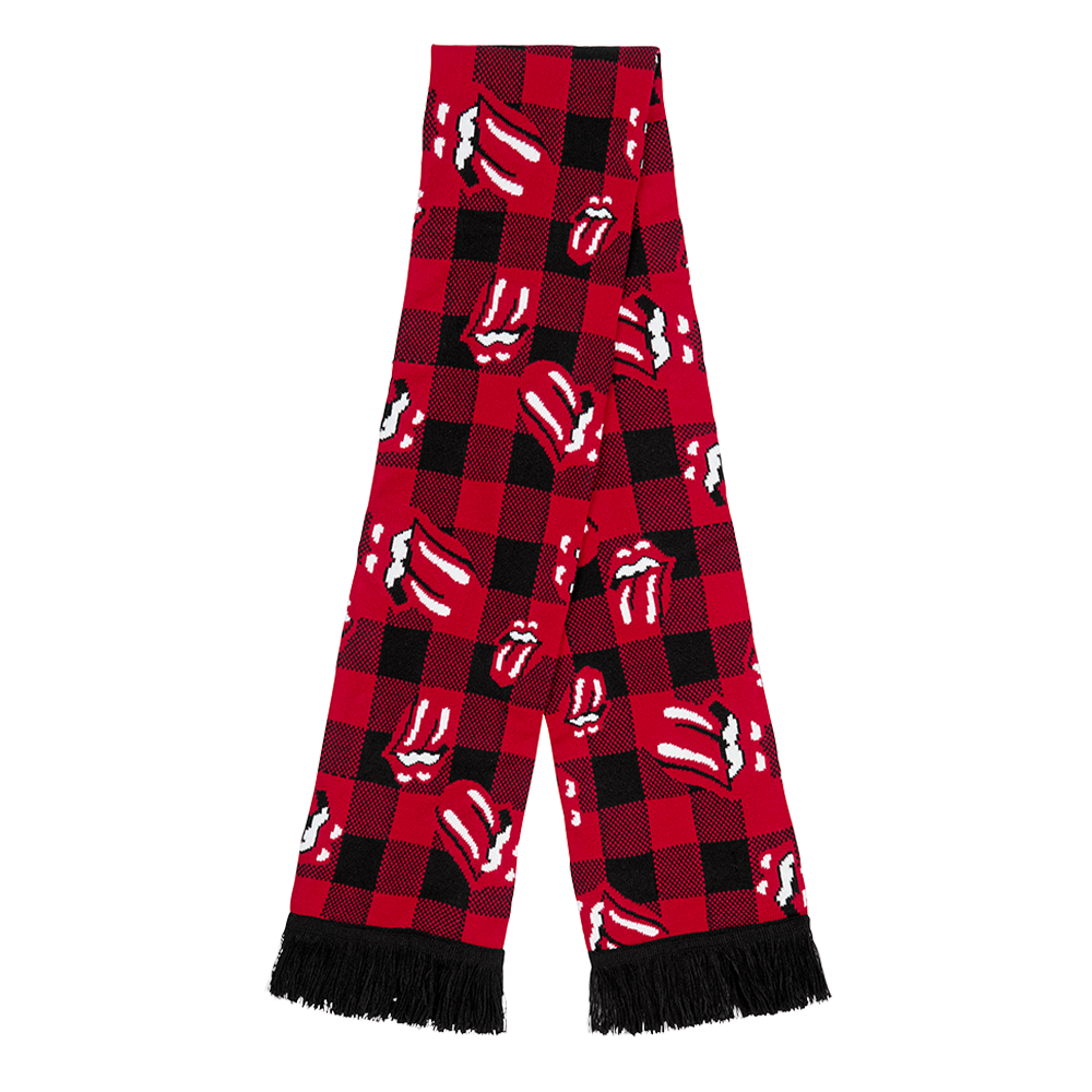 The Rolling Stones - RS Tongue Plaid Winter Scarf