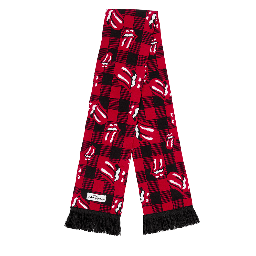 The Rolling Stones - RS Tongue Plaid Winter Scarf