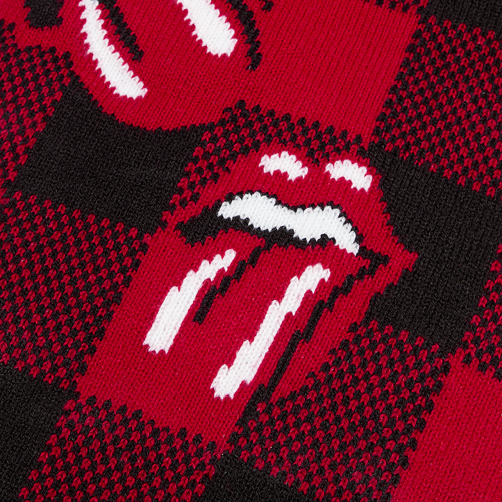 The Rolling Stones - RS Tongue Plaid Winter Scarf