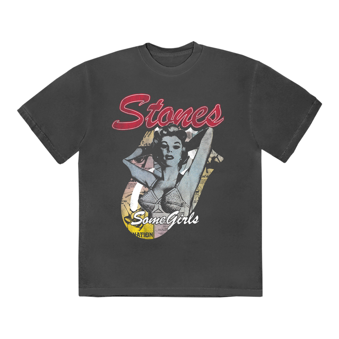 The Rolling Stones - Some Girls Charcoal T-shirt