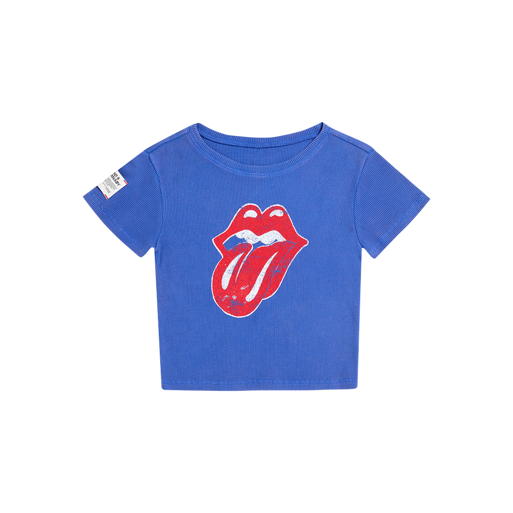 RS No. 9 - Vintage Stones Logo Waffle Thermal Baby Tee