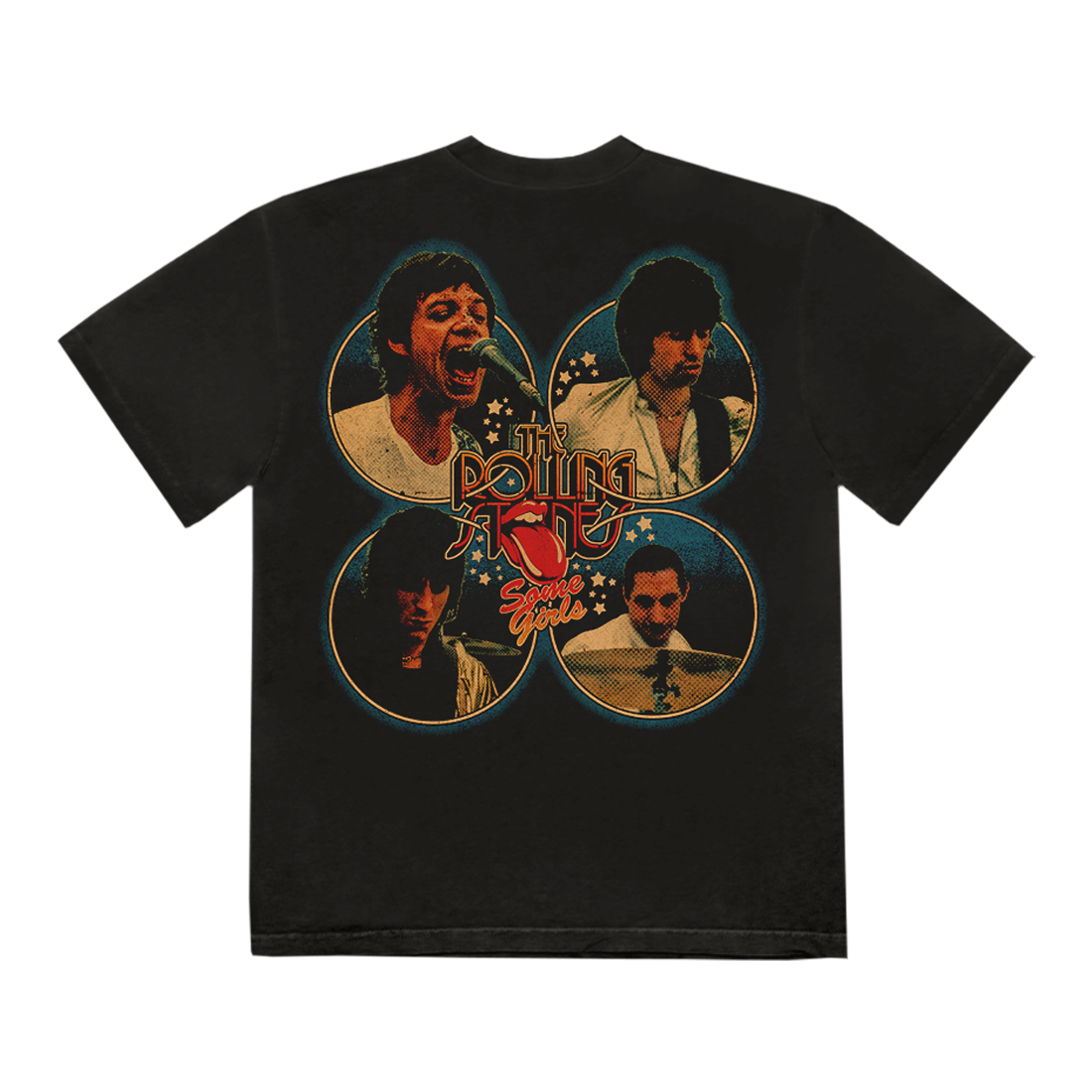 Some Girls Faces Black T shirt The Rolling Stones