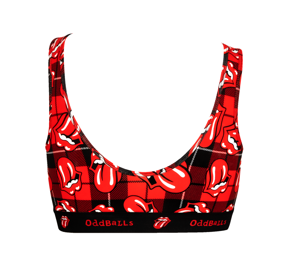 The Rolling Stones - The Rolling Stones x OddBalls Tartan Bralette