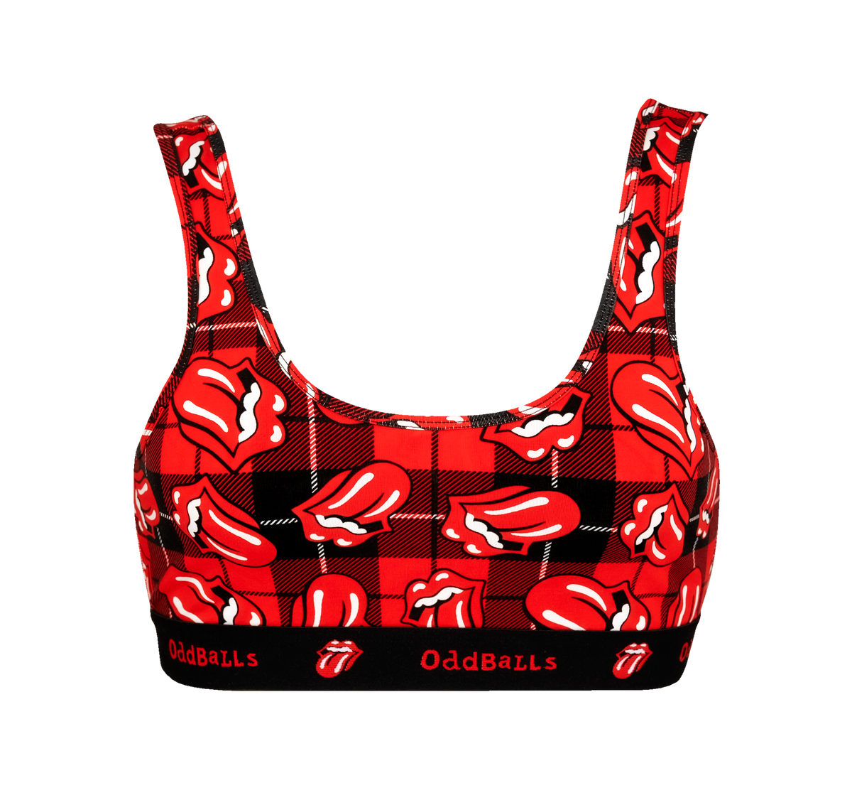 The Rolling Stones - The Rolling Stones x OddBalls Tartan Bralette