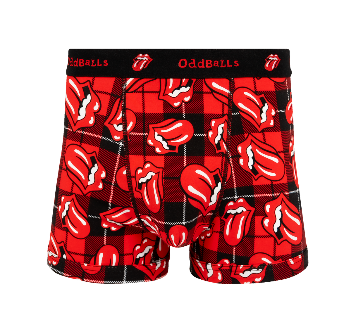 The Rolling Stones - The Rolling Stones x OddBalls Tartan Bamboo Mens Boxer Shorts