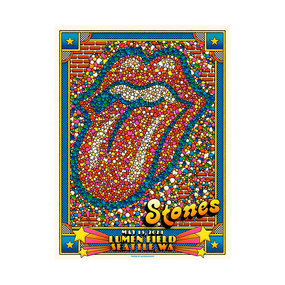 The Rolling Stones - Seattle, WA 2024 Lithograph