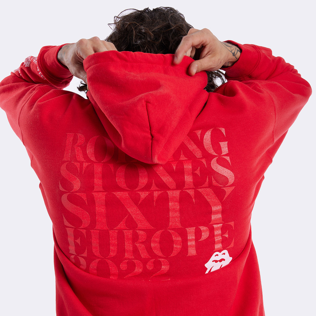 The Rolling Stones - Sixty Tonal Red Tour Hoodie