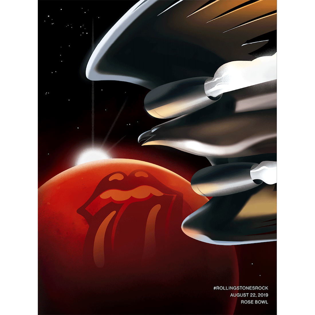 The Rolling Stones - Rolling Stones Rock Mars Lithograph