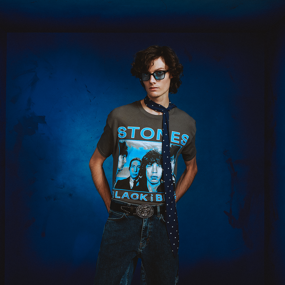 The Rolling Stones - Black and Blue Charcoal T-shirt