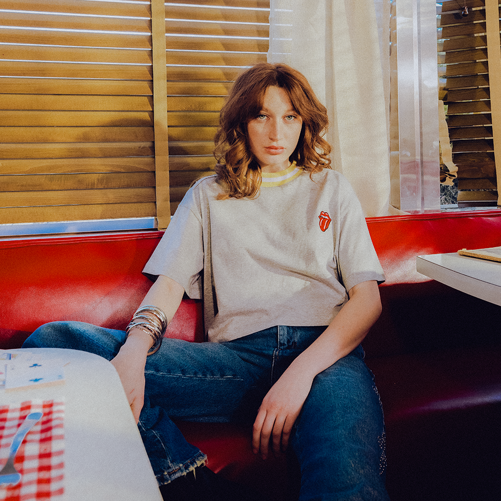 RS No. 9 - Classic Logo Boxy Cropped Grey T-Shirt