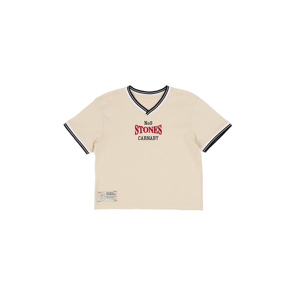 RS No. 9 - Stones Varsity V-Neck Baby Tee