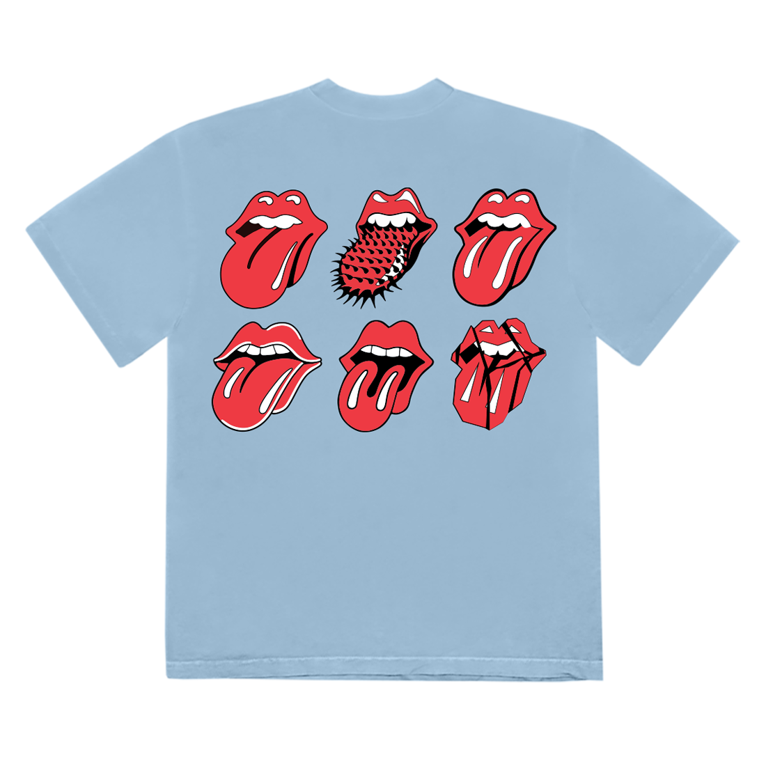 The Rolling Stones - Rolling Stones Licks Blue T-shirt