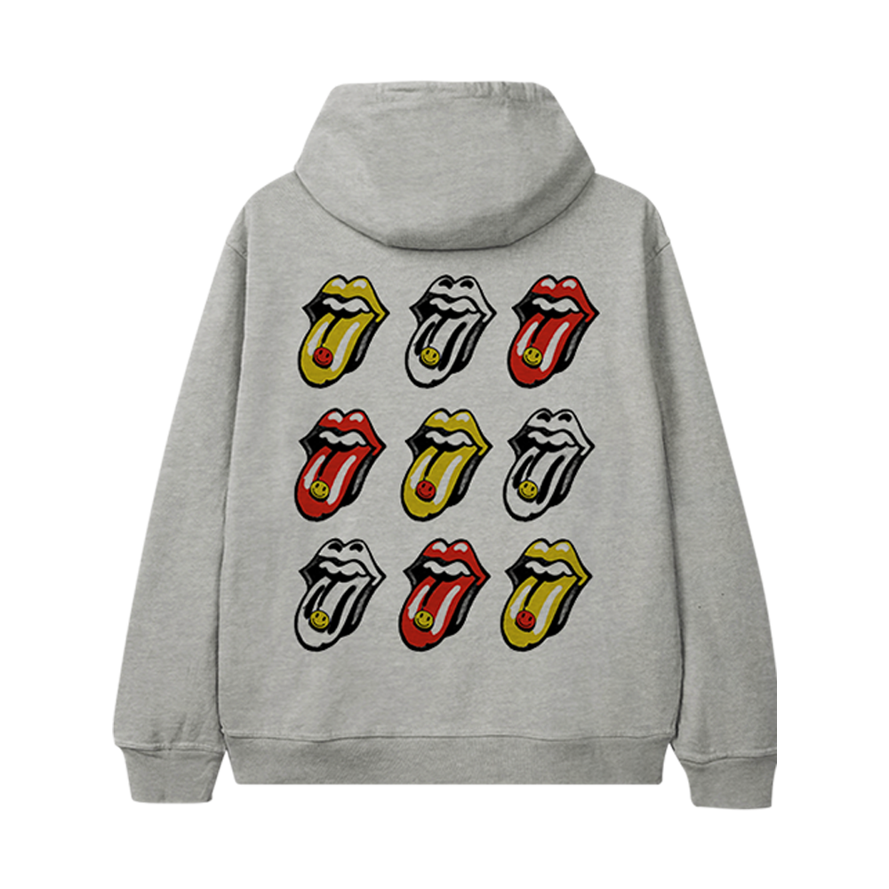 Rolling Stones x Fatboy Satisfaction Skank Grey Hoodie - The Rolling Stones x Fatboy Satisfaction Skank Grey Hoodie - The