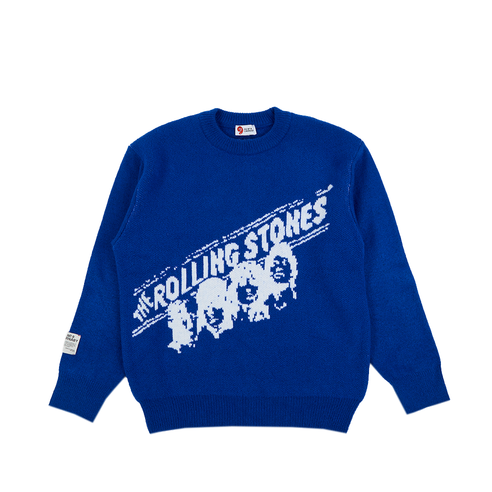 RS No. 9 - Welcome The Rolling Stones Knit Blue Sweater