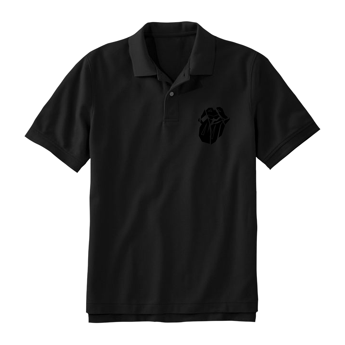The Rolling Stones - Paint It Black Embroidered Tongue Polo