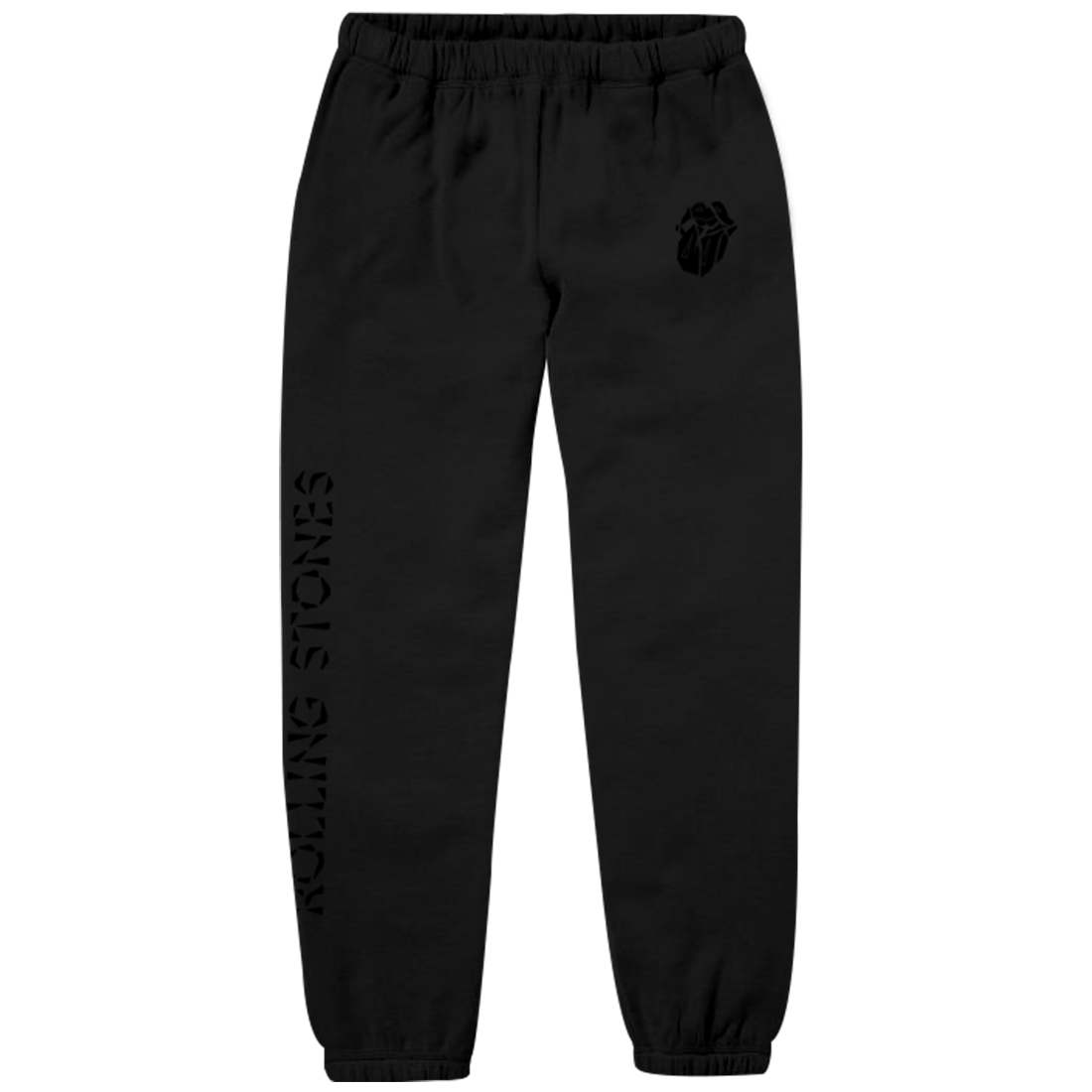 Paint It Black Embroidered Diamond Tongue Sweatpants - The Rolling Stones