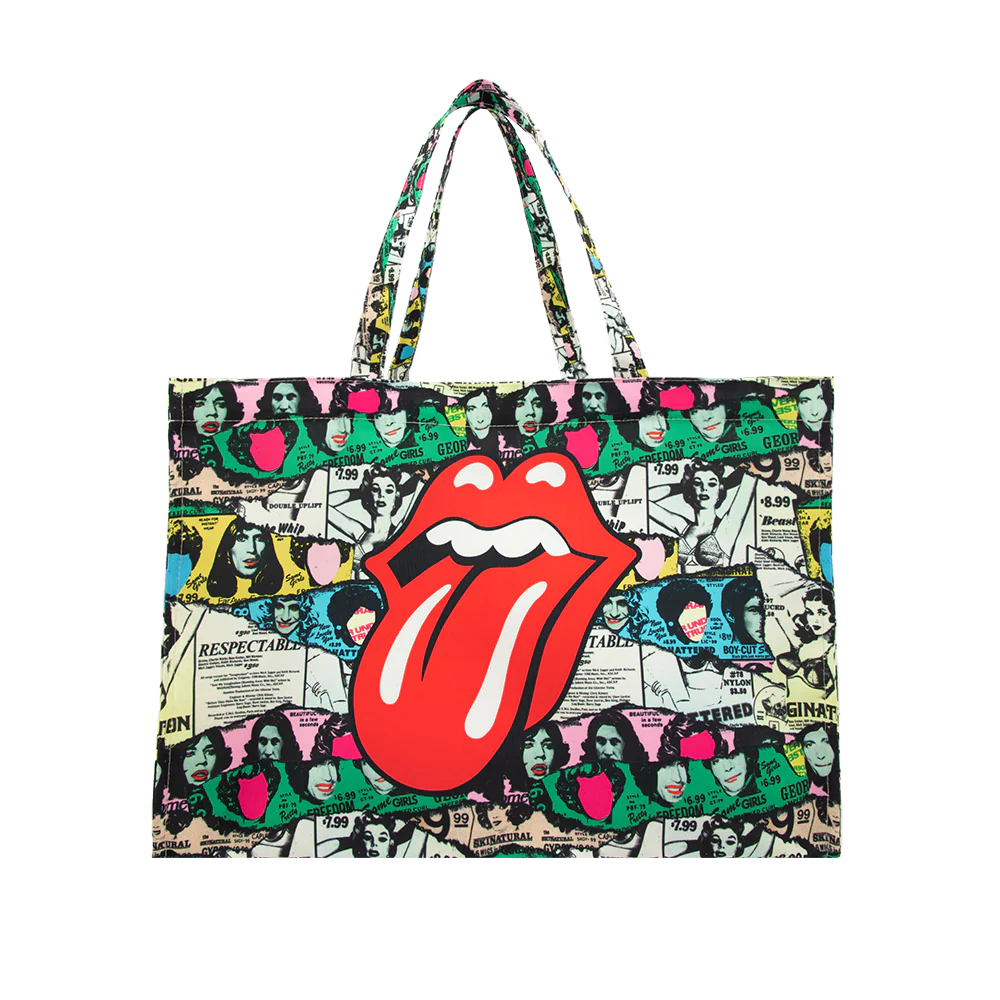 The Rolling Stones - Some Girls Cartoon Collage Tote