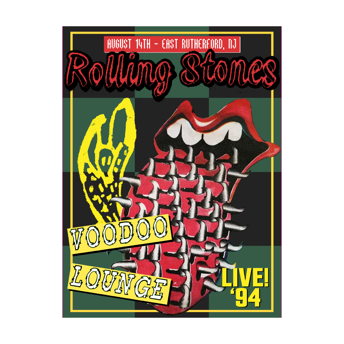 The Rolling Stones - Voodoo Lounge '94 NJ A2 Lithograph