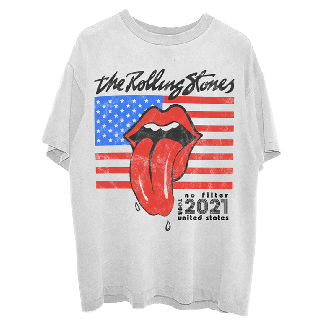 The Rolling Stones - No Filter 2021 Parking Lot White T-Shirt