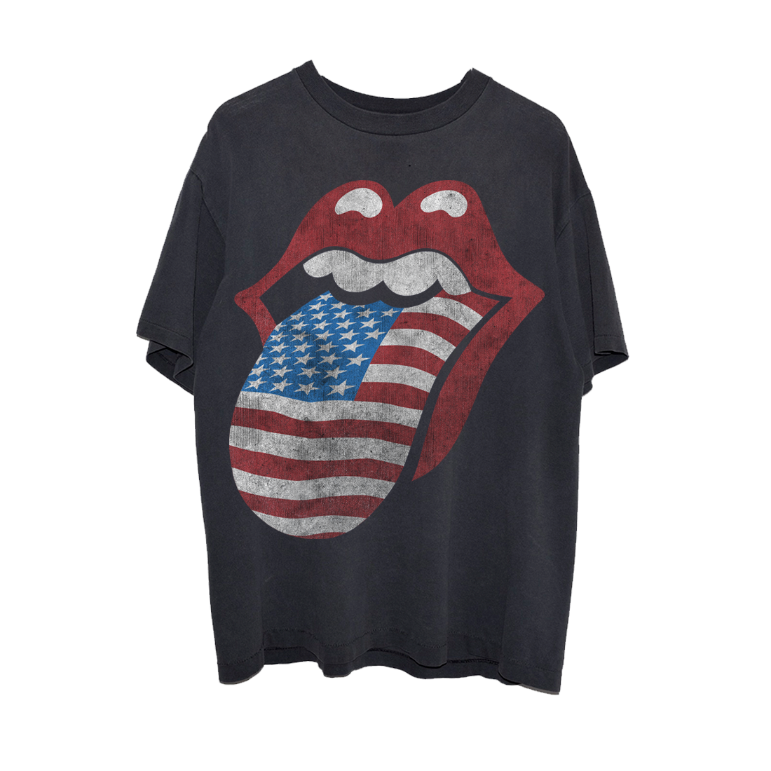 The Rolling Stones - No Filter 2021 USA Flag Tongue Washed T-Shirt