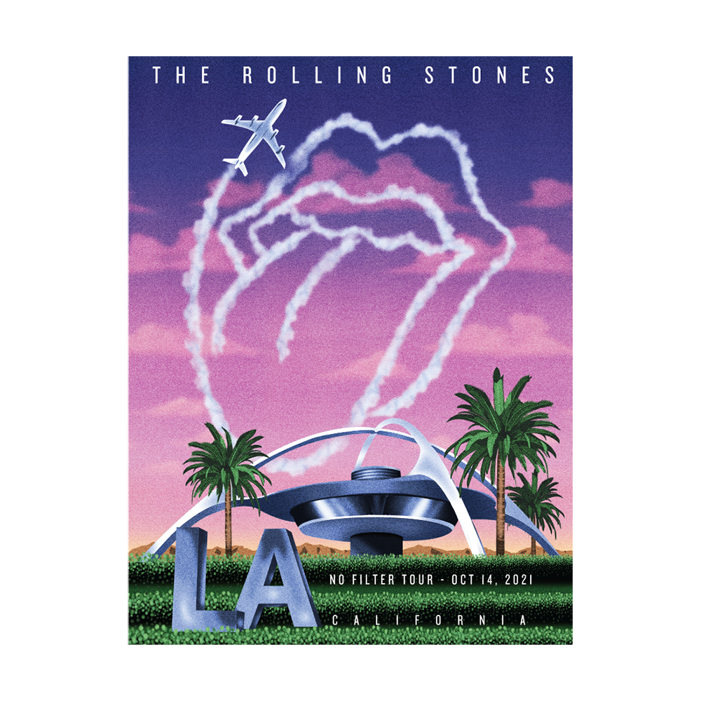 The Rolling Stones - Los Angeles Oct. 14 No Filter 2021 Tour Lithograph