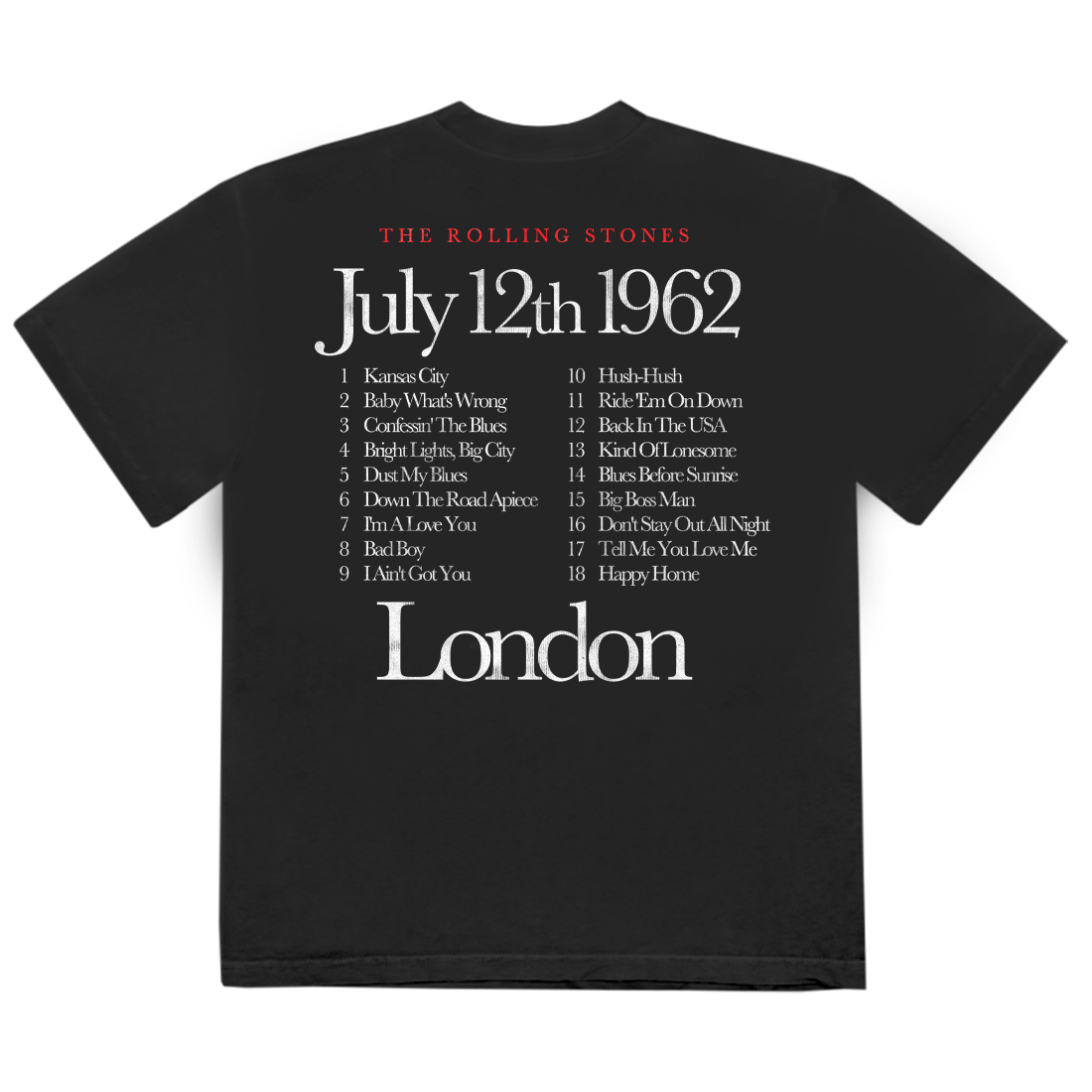 The Rolling Stones - Marquee Club 60th Setlist T-shirt