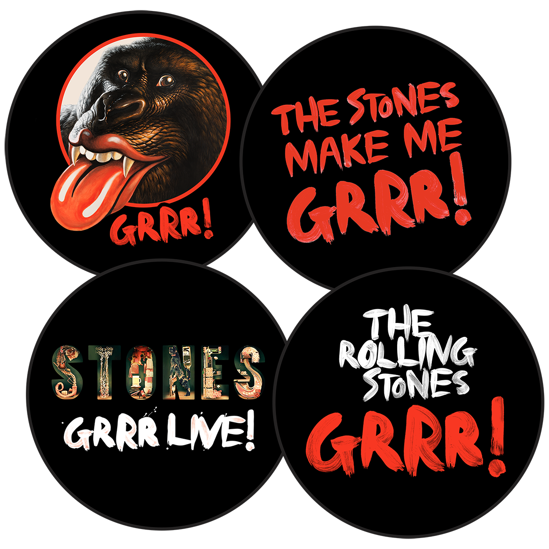 The Rolling Stones - Stones "GRRR!" Live Coaster Set (4)