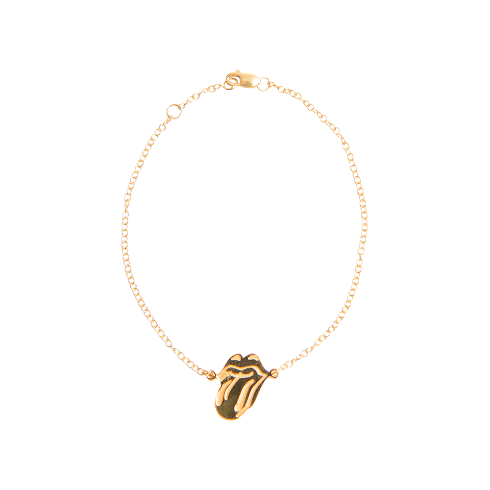 The Rolling Stones - Gold Classic Tongue Bracelet