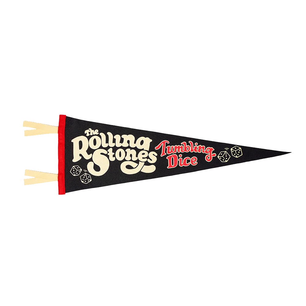 The Rolling Stones - Tumbling Dice Pennant (Black)