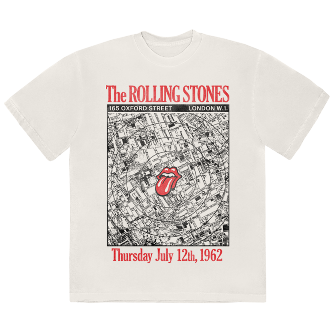 The Rolling Stones - Marquee Club Anniversary Map T-Shirt