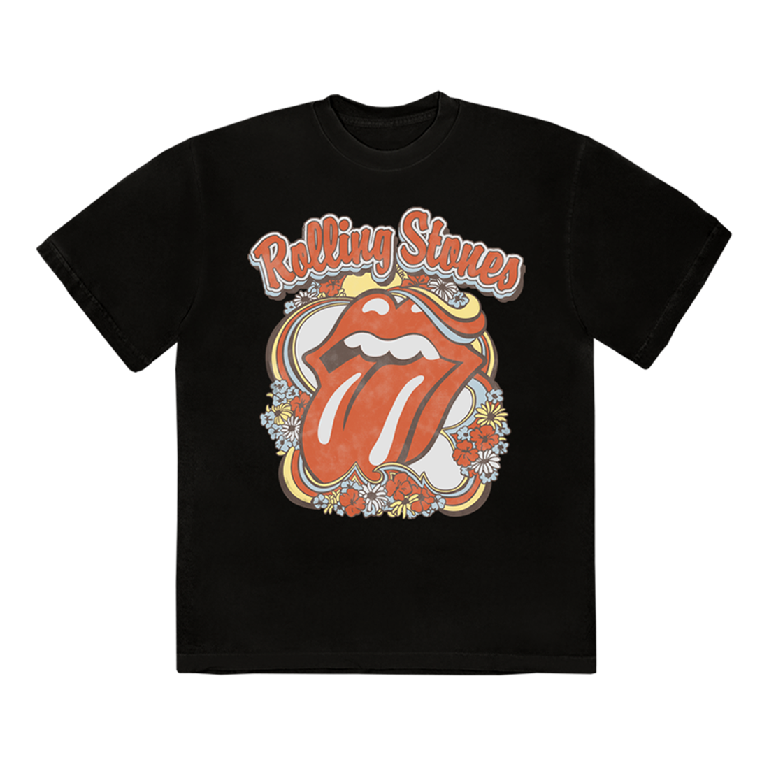 The Rolling Stones - Flowers Tongue Unisex T-Shirt